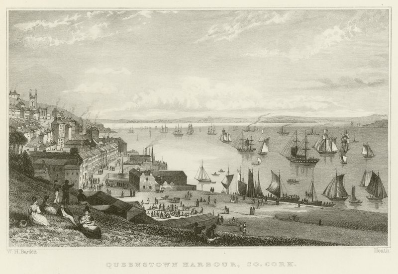 Queenstown havn af William Henry Bartlett