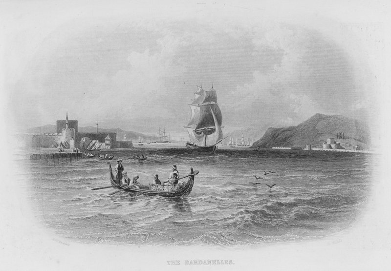 Dardanellerne (gravering) af William Henry Bartlett