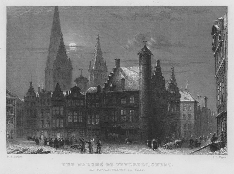 Fredag ​​marts, Gent (gravering) af William Henry Bartlett
