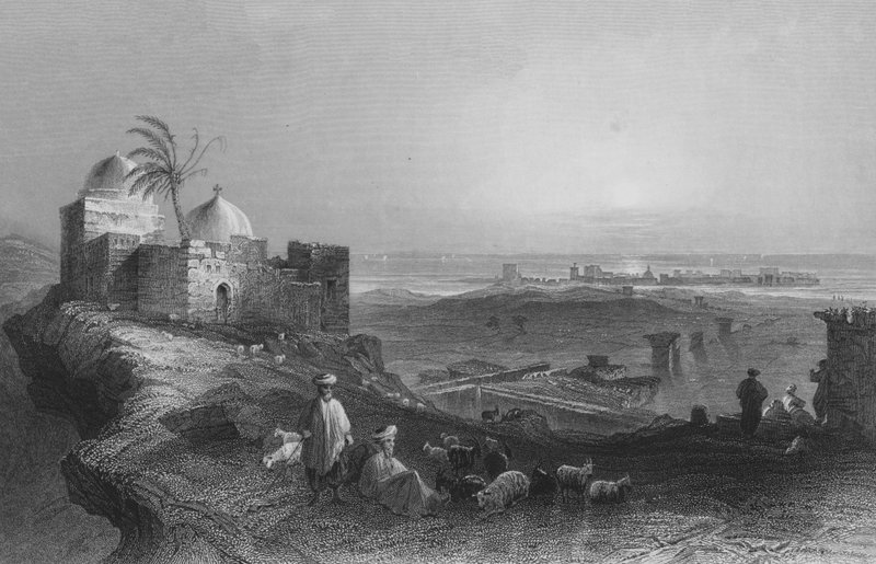 Tyre, fra fastlandet af William Henry Bartlett