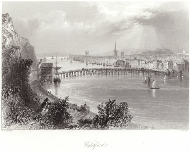 Waterford i County Waterford af William Henry Bartlett