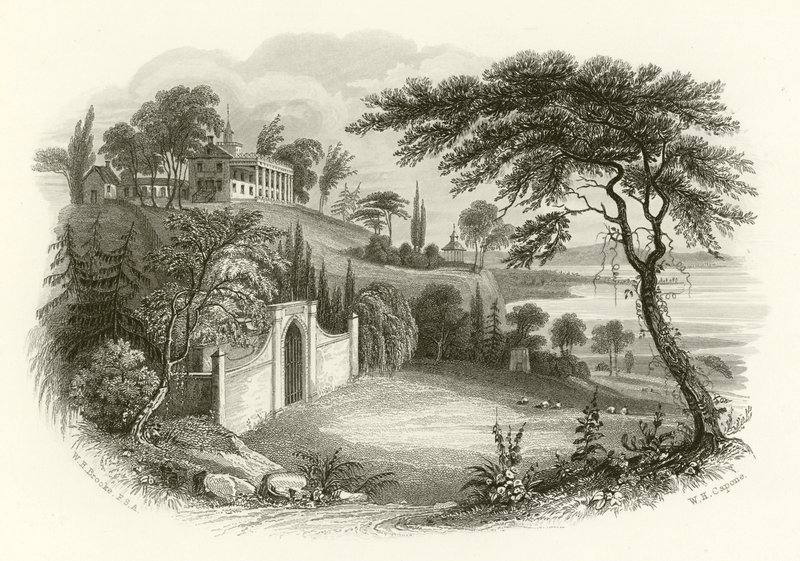 Bopæl og grav i Washington, Mount Vernon, på Potomac af William Henry Brooke