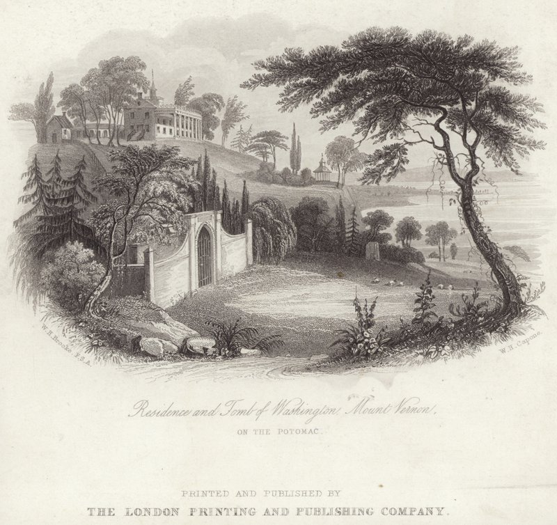 Bolig for George Washingtons grav i Mount Vernon af William Henry Brooke