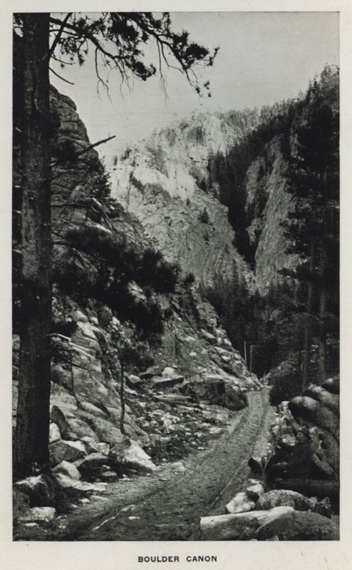 Canyons of Colorado: Boulder Canon (s/h foto) af William Henry Jackson