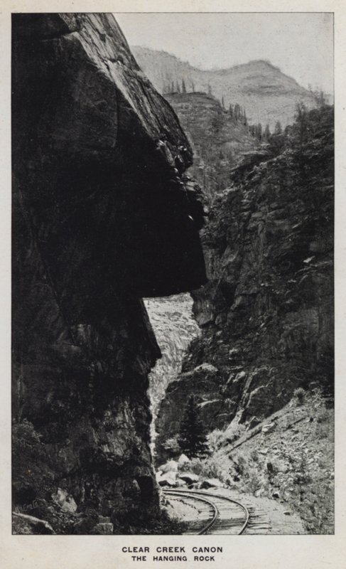 Canyons of Colorado: Clear Creek Canon, The Hanging Rock (s/h foto) af William Henry Jackson