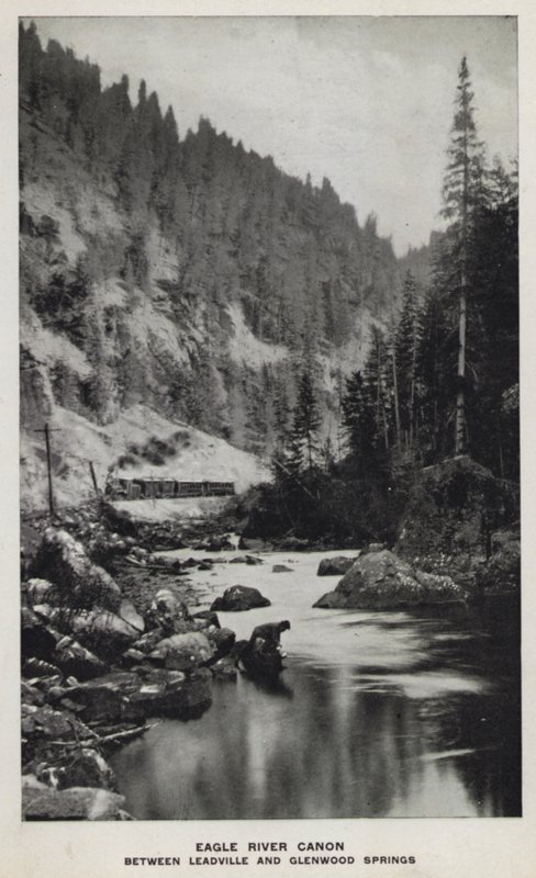 Canyons of Colorado: Eagle River Canon, Between Leadville og Glenwood Springs (s/h foto) af William Henry Jackson