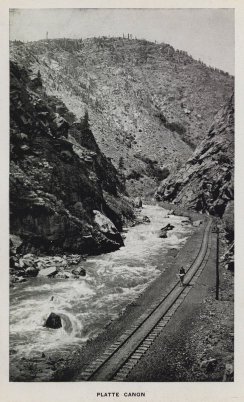 Canyons of Colorado: Platte Canon (s/h foto) af William Henry Jackson