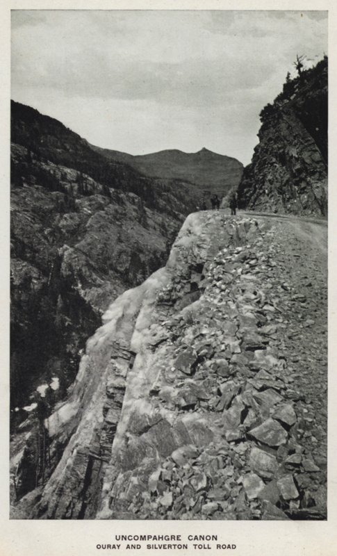 Canyons of Colorado: Uncompahgre Canon, Ouray og Silverton Toll Road (s/h foto) af William Henry Jackson
