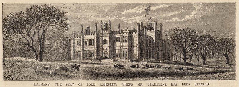 Dalmeny, Lord Roseberys sæde, hvor hr. Gladstone har opholdt sig. af William Henry James Boot