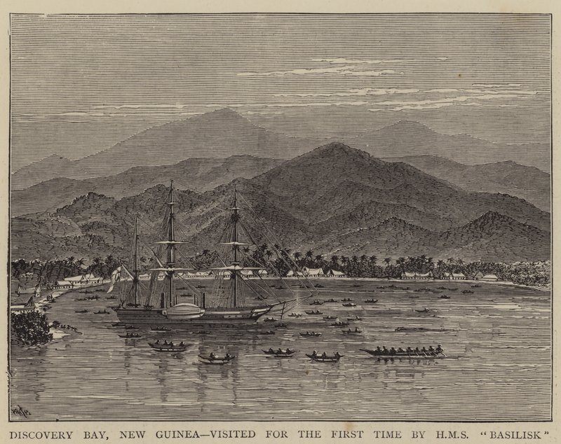 Discovery Bay, New Guinea, besøgt for første gang af HMS Basilisk af William Henry James Boot