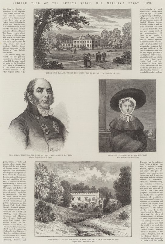 Jubilæumsåret for Dronningens regeringstid, Hendes Majestæts tidlige liv af William Henry James Boot