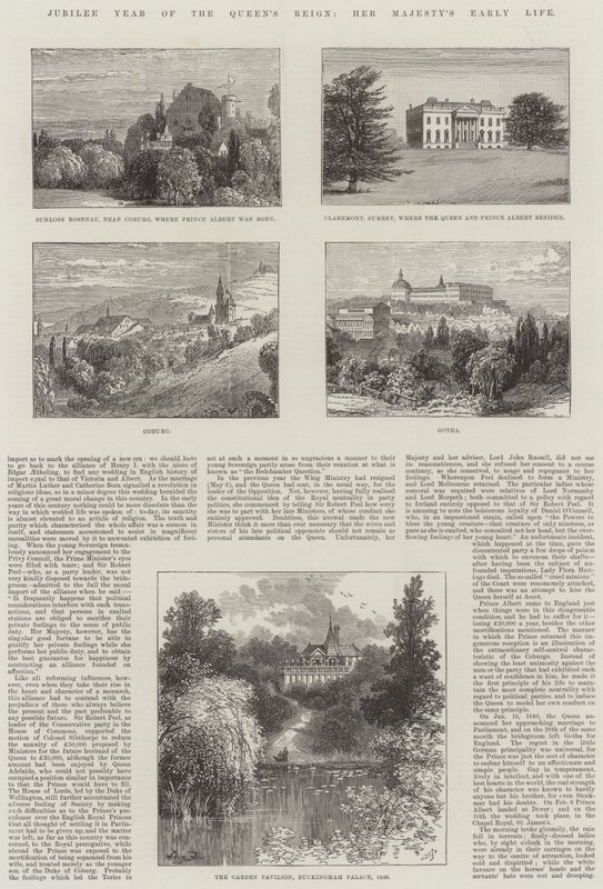 Jubilæumsåret for Dronningens regeringstid, Hendes Majestæts tidlige liv af William Henry James Boot