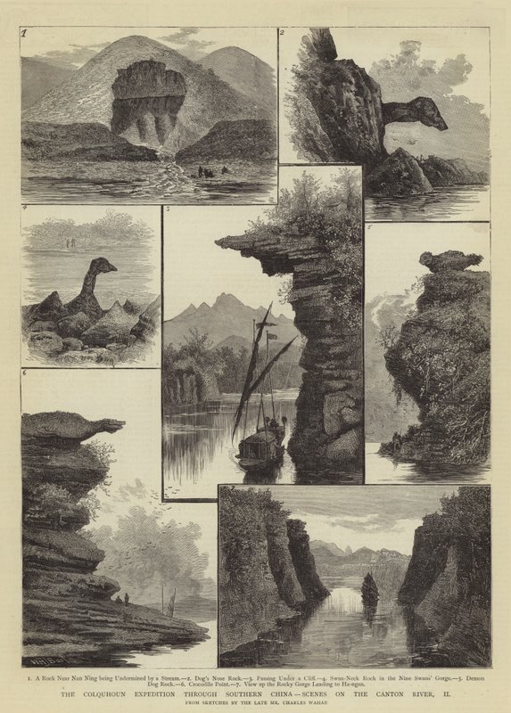 Colquhoun-ekspeditionen gennem det sydlige Kina, Scener på Canton-floden, II af William Henry James Boot