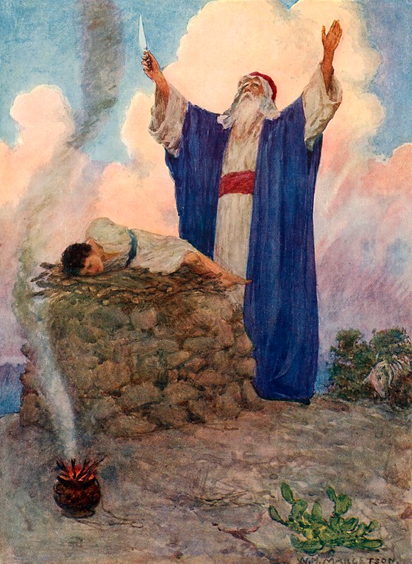 Abraham og Isak på Morias Bjerg af William Henry Margetson