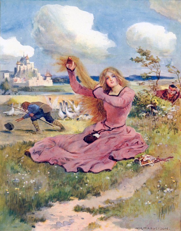 Blæs, I vinder, blæs, siger jeg, blæs gåseflokkens hat væk af William Henry Margetson