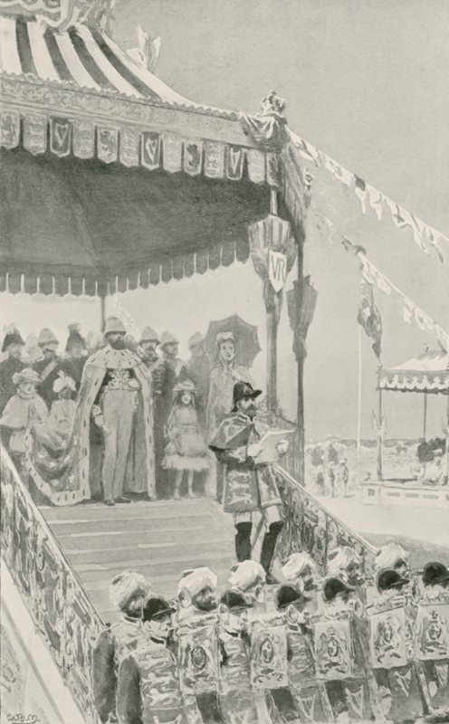 Dronningen udråbes til kejserinde af Indien i Delhi af William Henry Margetson
