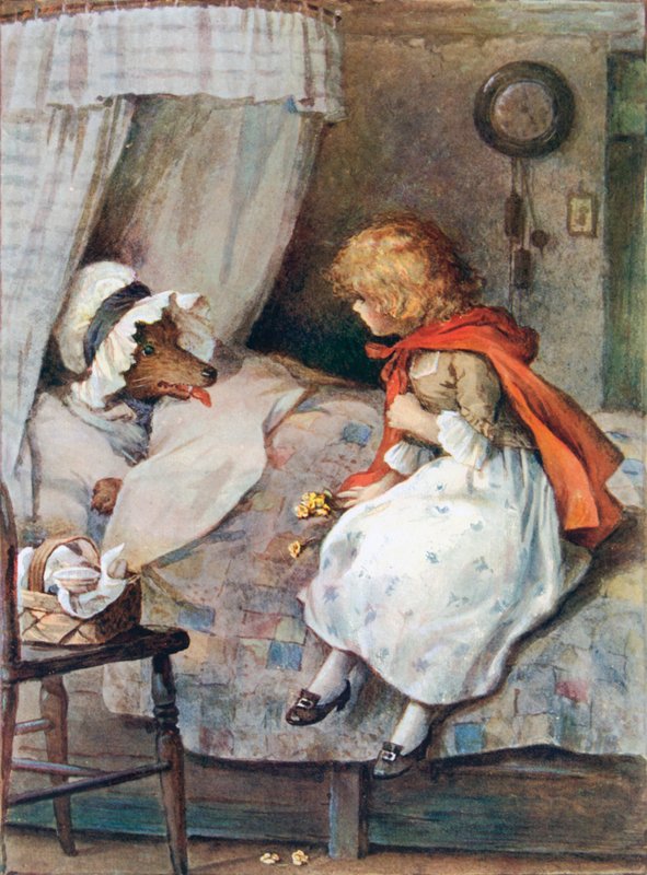 "Sikke store øjne du har, bedstemor!" sagde hun af William Henry Margetson