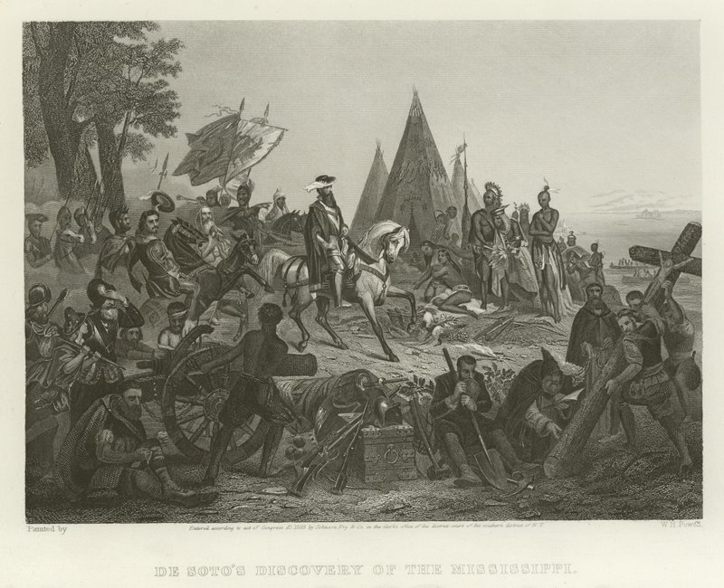De Sotos opdagelse af Mississippi af William Henry Powell