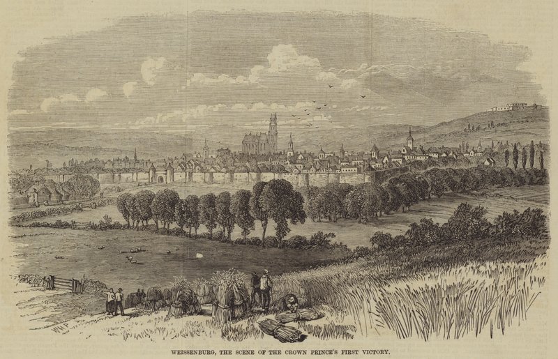 Weissenburg, scenen for kronprinsens første sejr af William Henry Prior