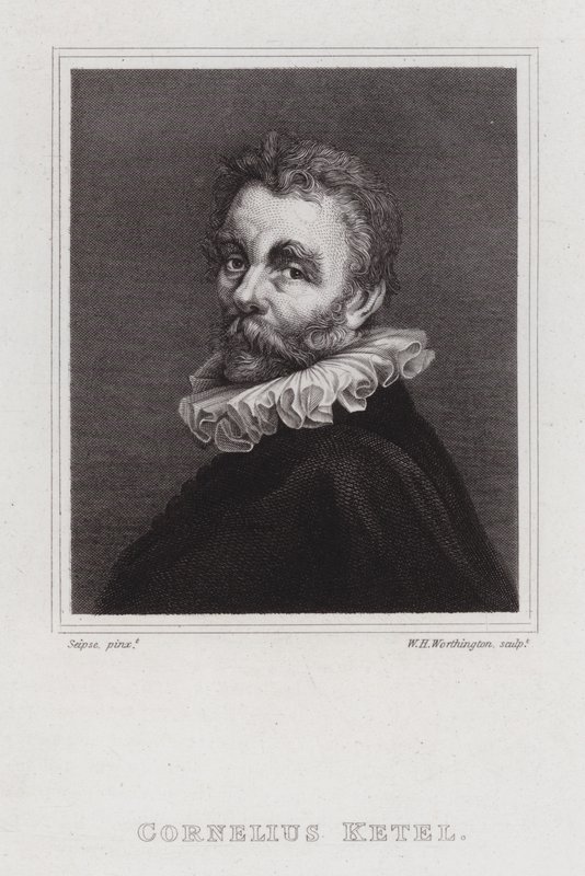 Cornelis Ketel, hollandsk maneristisk maler (gravering) af William Henry Worthington
