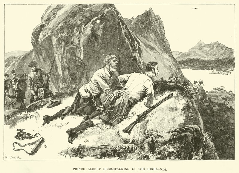 Prins Albert Deer-Stalking i højlandet (gravering) af William Heysham (after) Overend