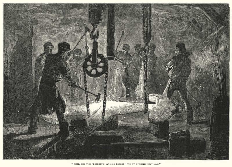 Smedningen af ankeret (gravering) af William Heysham (after) Overend