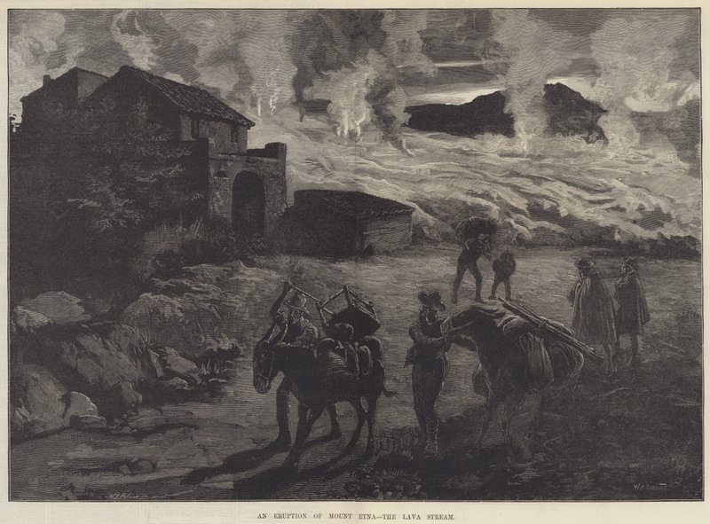 Et udbrud af Etna, lavastrømmen af William Heysham Overend