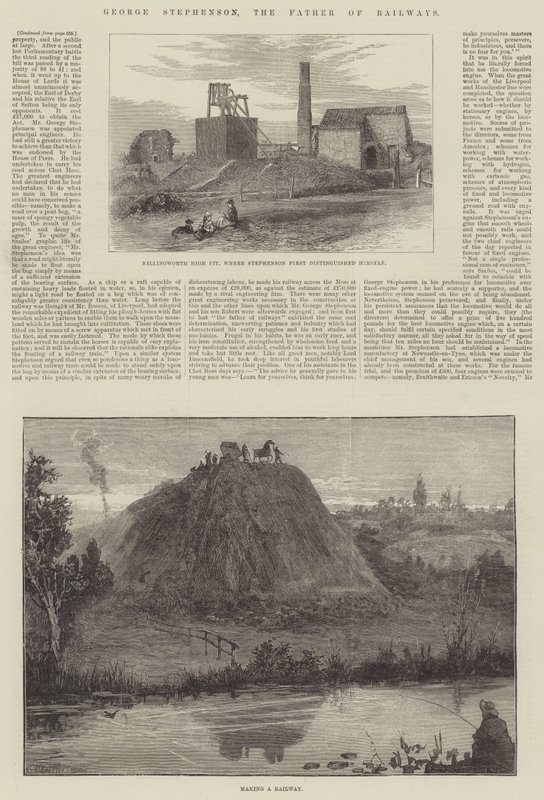 George Stephenson, jernbanernes fader af William Heysham Overend