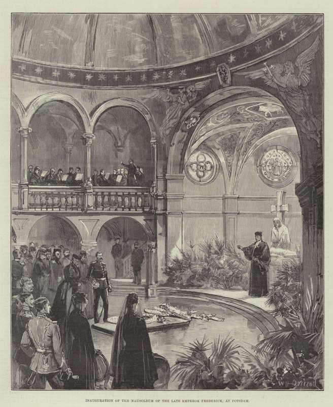 Indvielse af afdøde kejser Frederiks mausoleum i Potsdam af William Heysham Overend