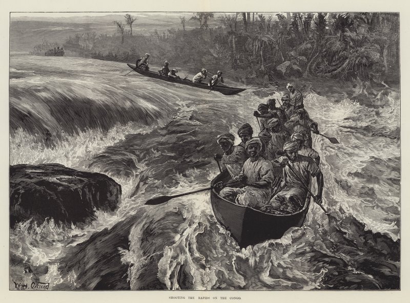 Skyder Rapids på Congo af William Heysham Overend