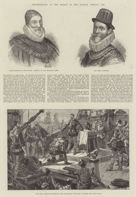 100-året for den spanske armadas nederlag, 1588 af William Heysham Overend