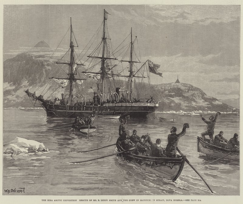 Eira Arctic Expedition, redning af hr. B Leigh Smith og besætningen i Matotchkin-strædet, Nova Zembla af William Heysham Overend
