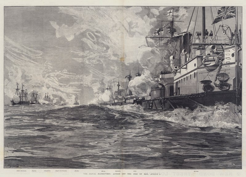 The Naval Manoevres, Action ud for Isle of Man, 3. august af William Heysham Overend