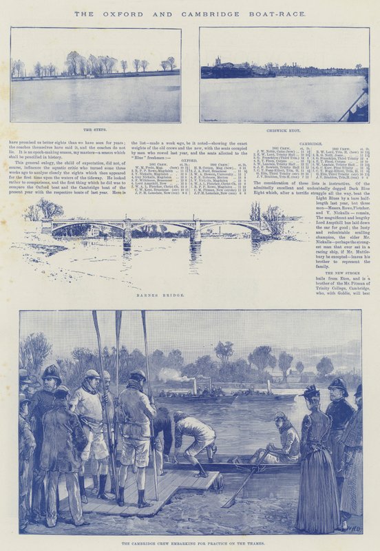 Oxford og Cambridge Boat-Race af William Heysham Overend