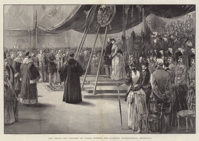 Prinsen og Prinsessen af Wales åbner Glasgow International Exhibition af William Heysham Overend