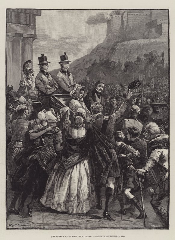 Dronningens første besøg i Skotland, Edinburgh, 3. september 1842 af William Heysham Overend
