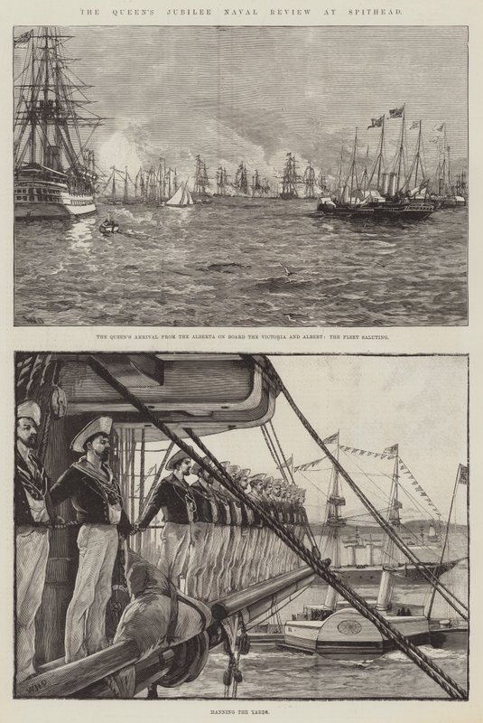 Dronningens jubilæumsfest i Spithead af William Heysham Overend