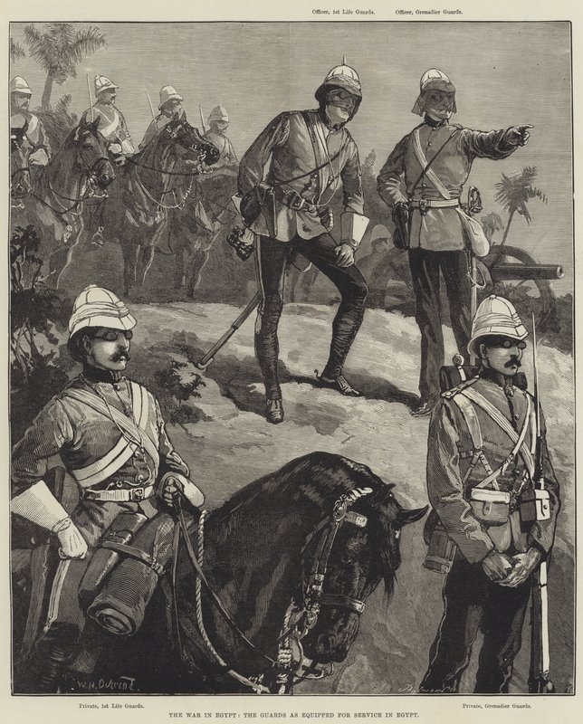 Krigen i Egypten, vagterne som udstyret til tjeneste i Egypten af William Heysham Overend
