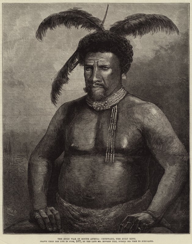 Zulu-krigen i Sydafrika, Cetewayo, Zulu-kongen af William Heysham Overend