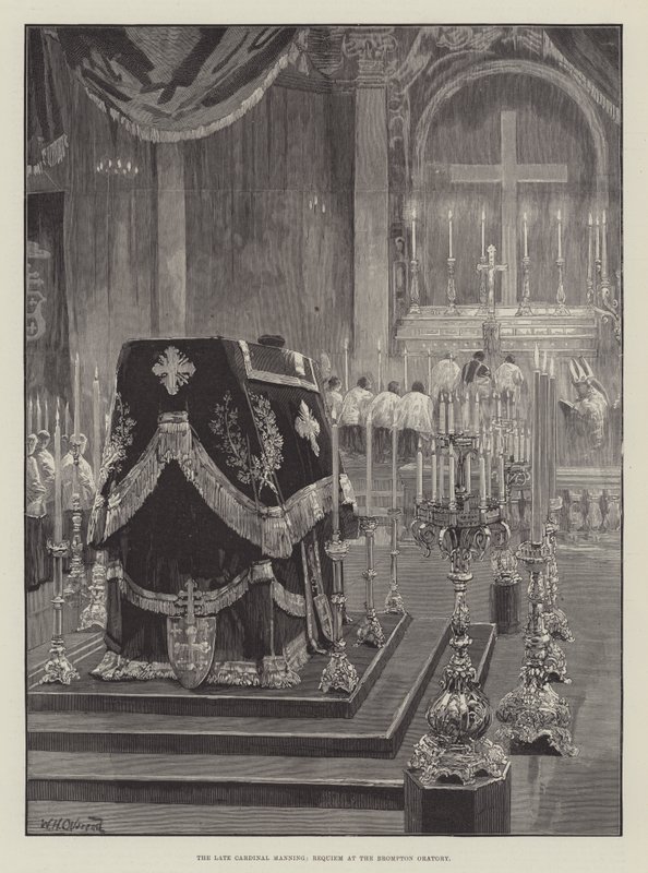 Den afdøde kardinal Manning, Requiem ved Brompton Oratory af William Heysham Overend