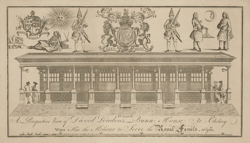 Et perspektiv af David Loudons Bunn House af William Hogarth