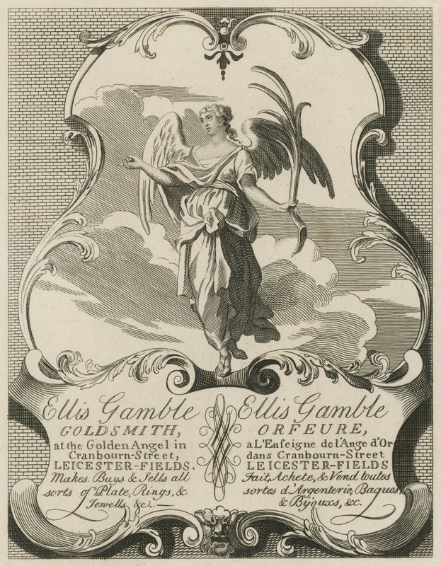 Annonce for Ellis Gamble, Goldsmith af William Hogarth