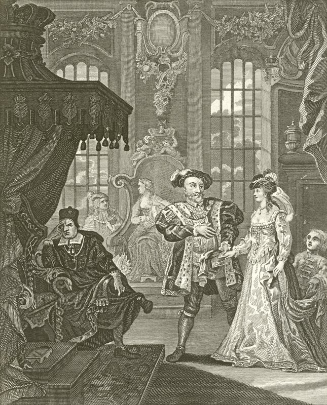 Henrik den Ottende og Anne Boleyn af William Hogarth