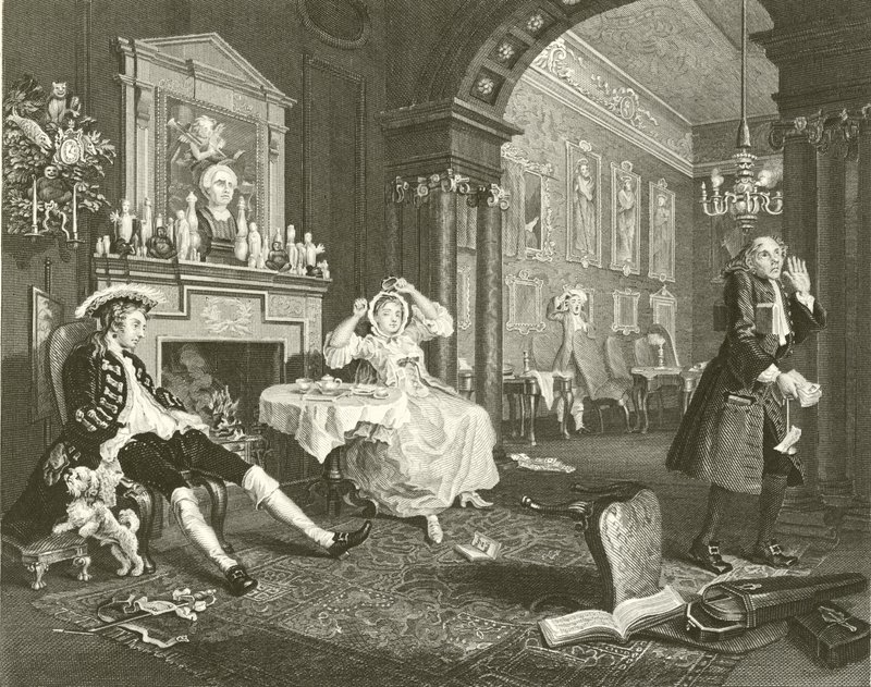Ægteskab A La Mode af William Hogarth