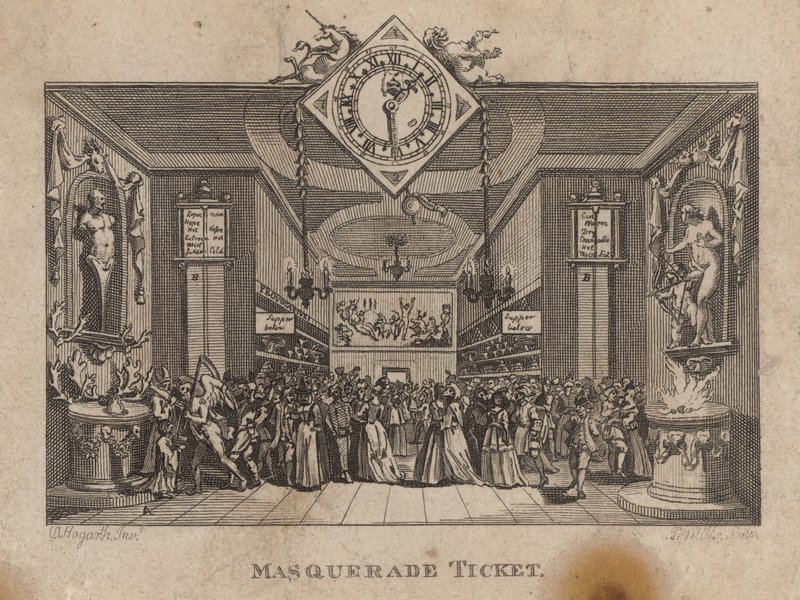 Maskerade-billet af William Hogarth