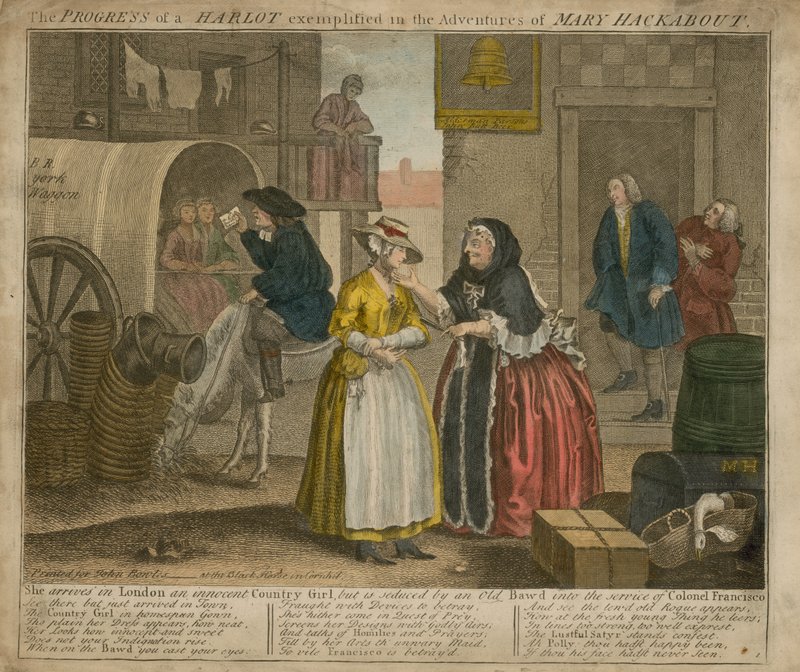 The Progress of a Horlot eksemplificeret i Mary Mackabouts eventyr af William Hogarth