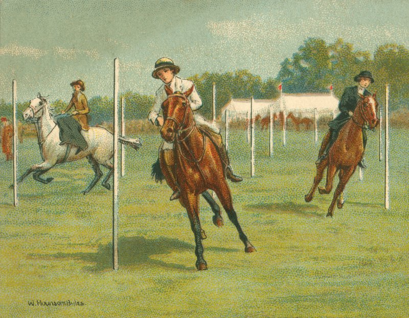 Races Historic and Modern, Bending Races (chromolitho) af William Hounsom Byles
