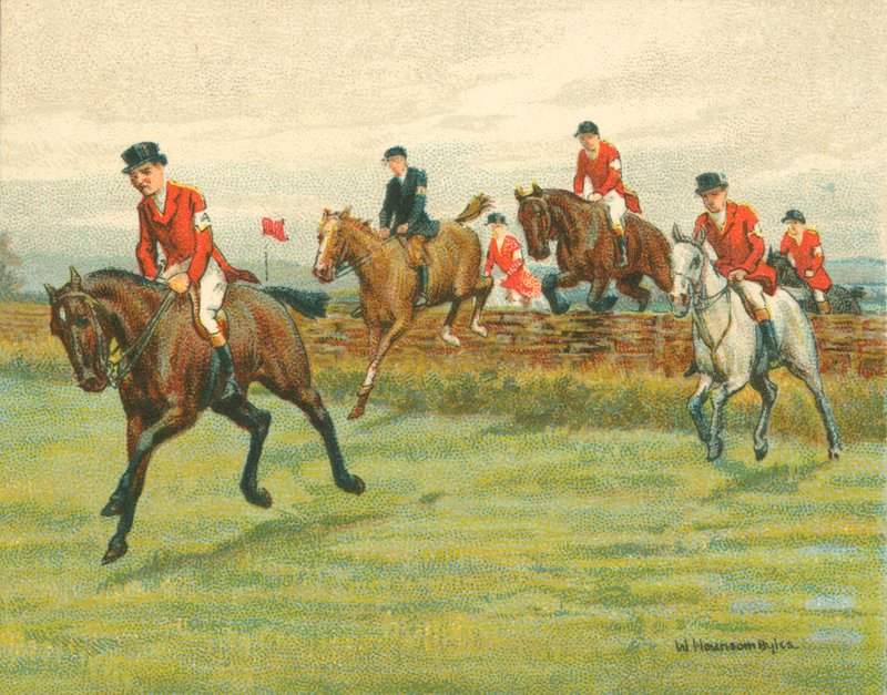 Races Historiske og Moderne, Point-to-Point Races (chromolitho) af William Hounsom Byles