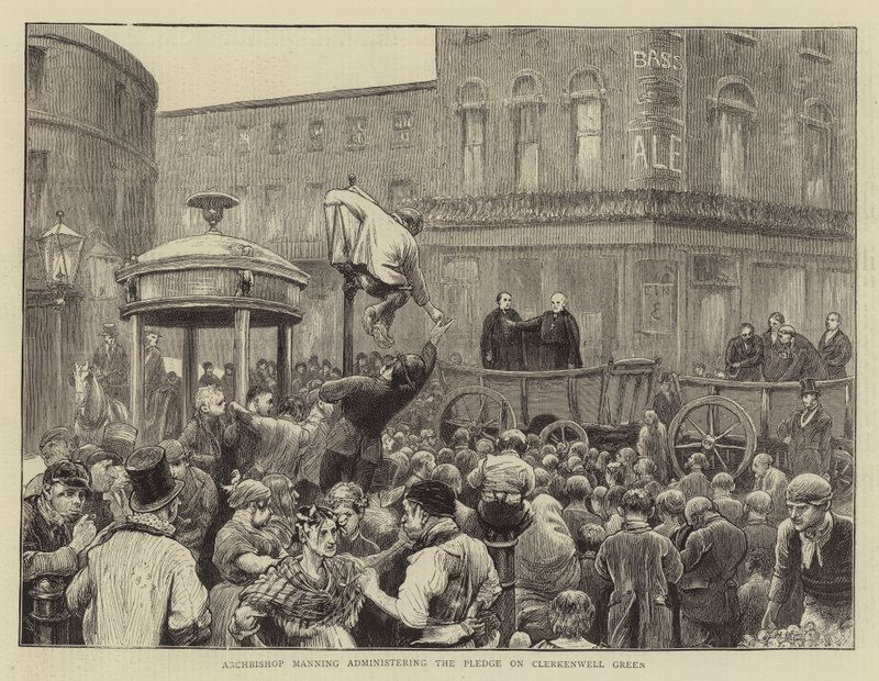 Ærkebiskop Manning afgiver løftet på Clerkenwell Green af William III Bromley