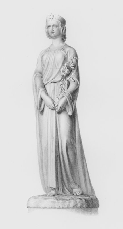 Kyskhed, indgraveret af W Roffe fra statuen af J Durham (gravering) af William John Roffe